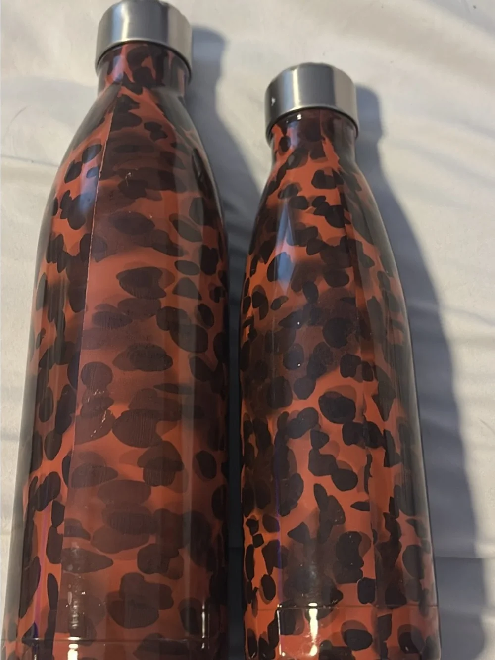 S'well Women's Leopard Print Water Bottle - Brown/Black Set of 2